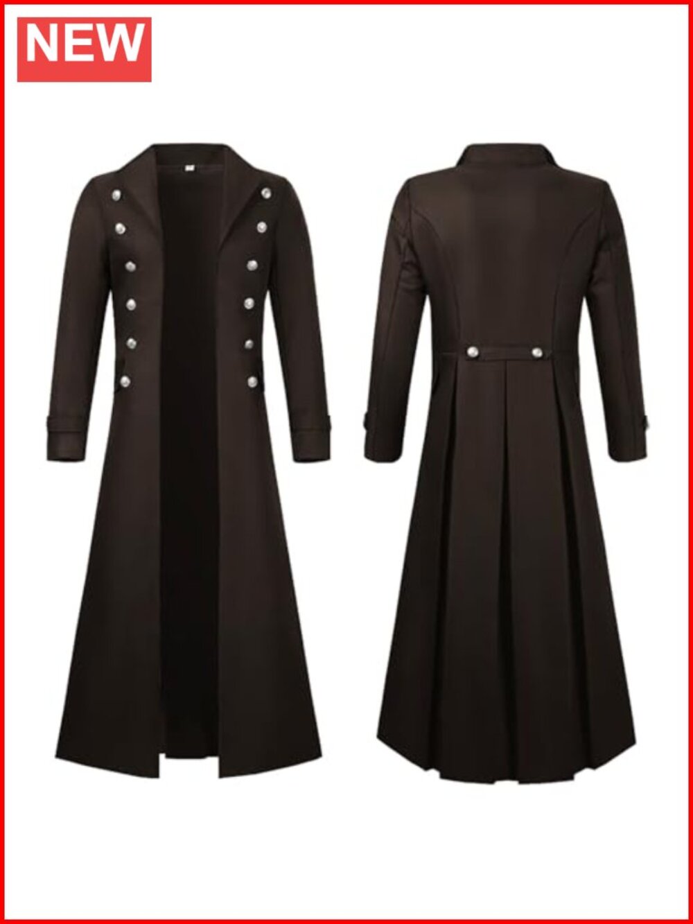 Victorian Steampunk Trench Coat Gothic Halloween Cosplay